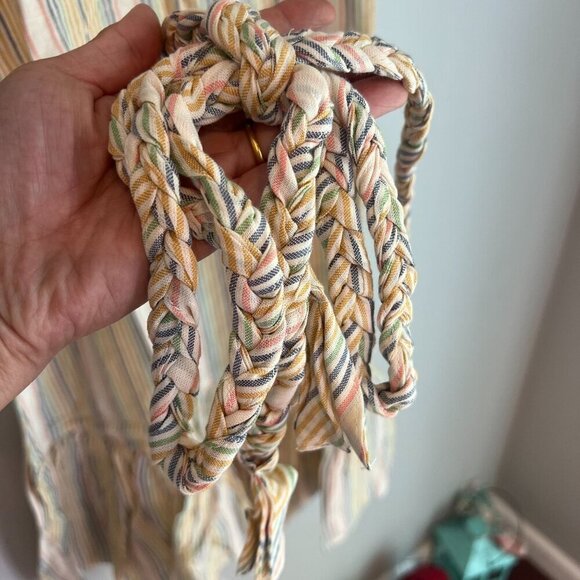 Marine Layer Laney Mini Sundress SMALL in Beachy Stripe Linen Blend - Picture 4 of 9